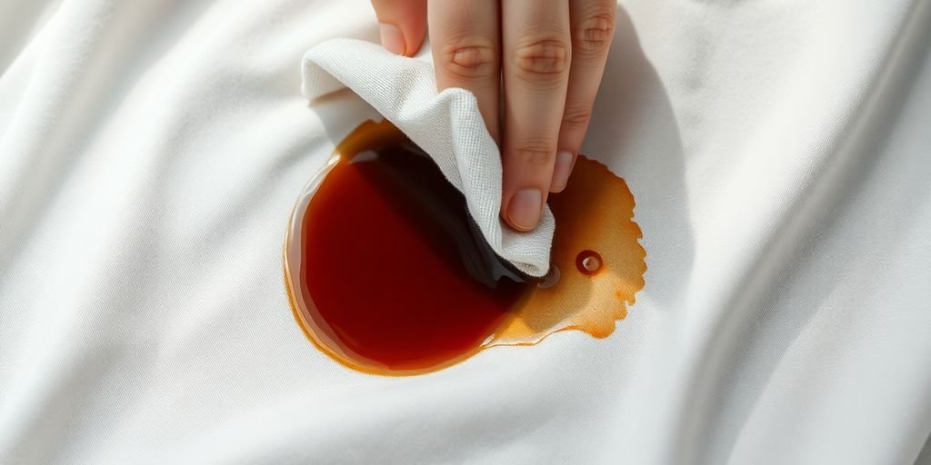 Coffee Stain Removal Without Bleaching Fibers