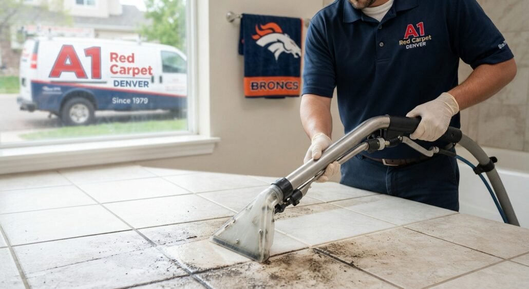 how to clean grout between tiles